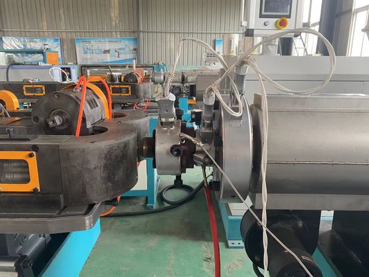Plastik PE PVC Tek / Çift Duvar Oluklu Boru Üretim Hattı Ekstrüzyon Hattı