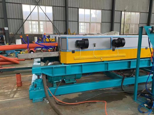 PE PP PVC Su Sulama Borusu için Elektrikli Çift Duvar Oluklu Boru Ekstrüzyon Hattı