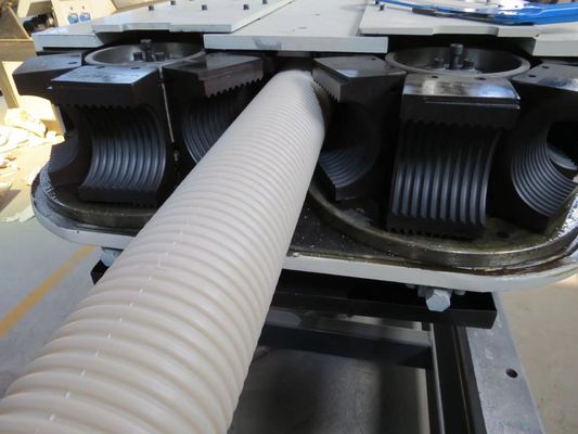 PVC Çift Duvar Oluklu Boru Üretim Hattı Ekstruder Makinesi