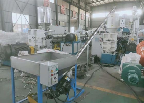 ABB Dönüştürücü ile Plastik PPR HDPE Oluklu Boru Ekstrüzyon Hattı 37kw