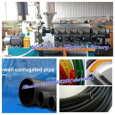 Oluklu Plastik PVC PP PE Boru Ekstrüzyon Makinesi Tek Duvar
