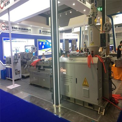 PVC PE PPR Plastik Tek Çift Duvar Oluklu Boru Yapma Makinesi Yüksek Hız
