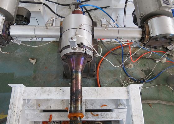 30kgh 17mm Çift Duvar Oluklu Boru Makinası / Plastik Boru Üretim Hattı