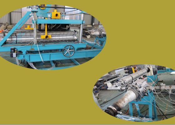Tek Duvar Oluklu 35kgh Plastik Boru Üretim Hattı