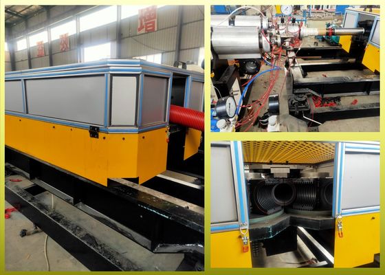 100kw 300kg / H Spiral Oluklu Boru Ekstrüzyon Hattı