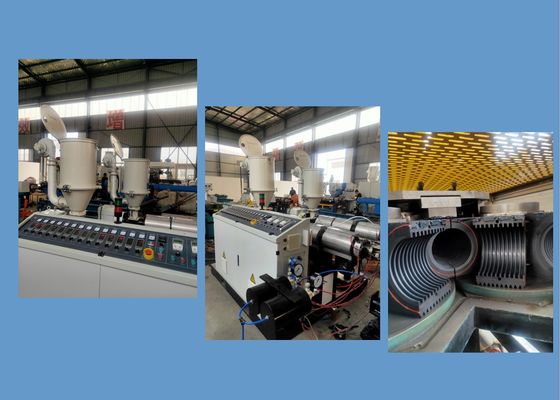 İntegral 100kw 12m / Min Oluklu Drenaj Borusu Ekstruder