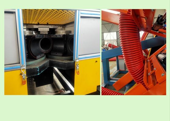 Tek Duvar Derin Vidalı Oluklu Boru Ekstrüzyon Hattı 100kg / H