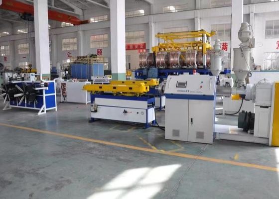 32mm PP Spiral Oluklu Boru Ekstrüzyon Hattı Elektrik Kablolarını Koruma