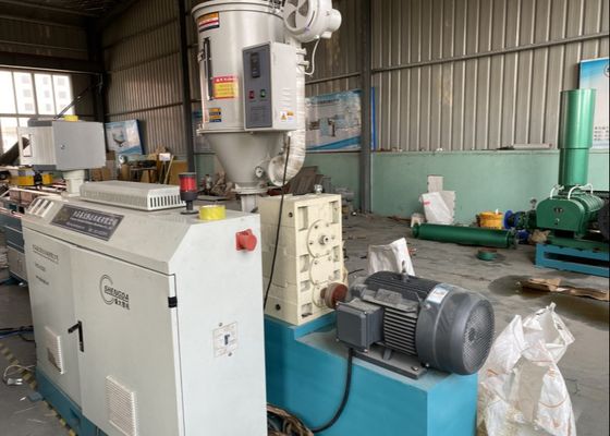 Tek Vidalı 32mm Oluklu Boru Ekstrüzyon Hattı 24m/Dk
